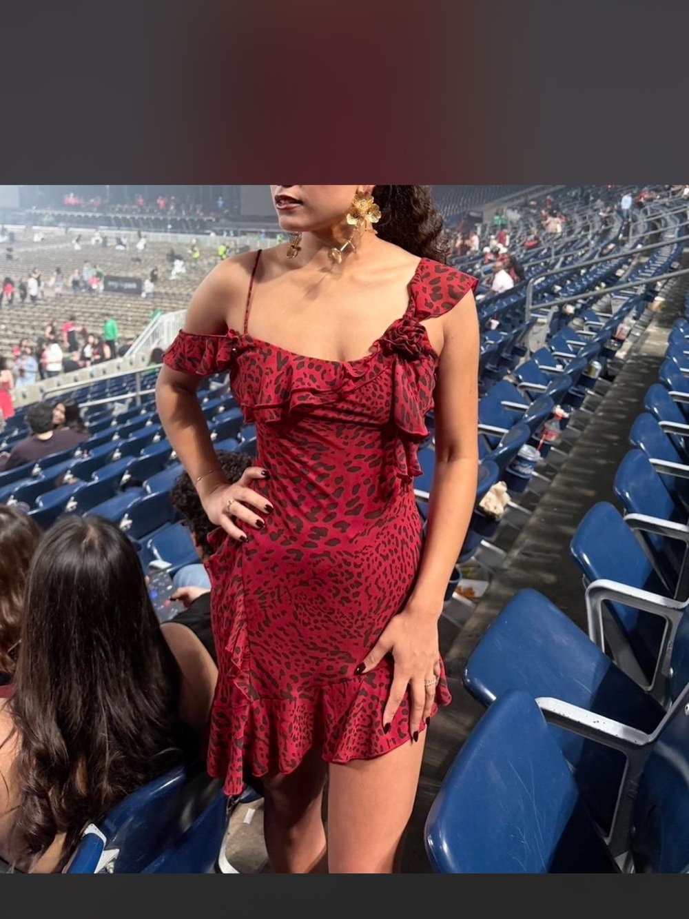 I.AM.GIA Leopard Ruffle Mini Dress - Picture 4 of 4